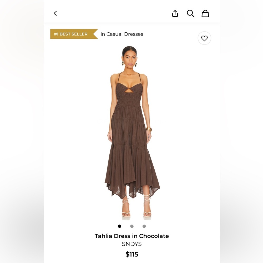 Chic Brown High-Low Halter Dress